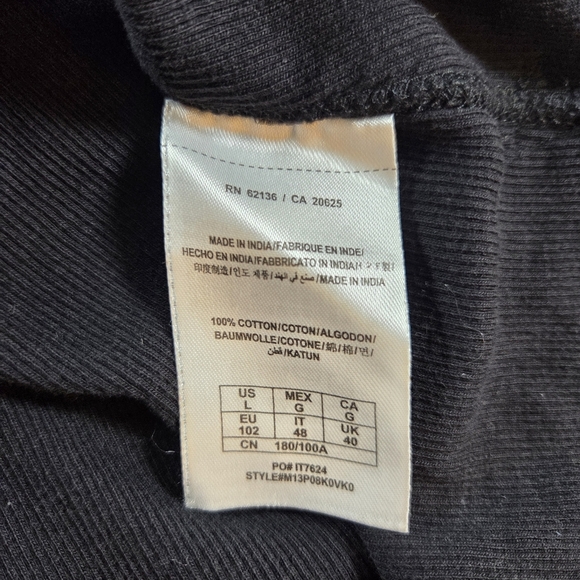 Guess Retro Style Men's Long Sleeve Tee Black Size L - Picture 6 of 7